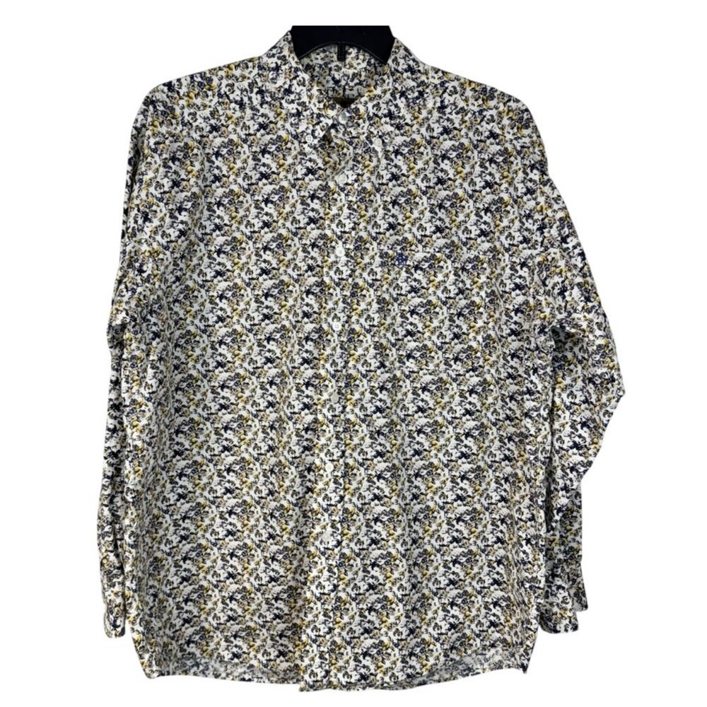 Ariat X-Large Mens Western Shirt Button-Up Floral Long Sleeve Pocket Collared